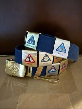 Cub Scouts Vintage Belt With Merit Badge Slides